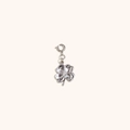 Classic silver four-leaf clover pendant in polished stainless steel with spring ring clasp - Flower Pendant - Steel Color