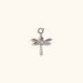 Polished silver dragonfly pendant in stainless steel with detailed wing textures - Dragonfly Pendant - Steel Color