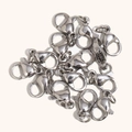 Fermoirs mousquetons en acier inoxydable argenté pour la création de bijoux DIY - Fermoir Mousqueton Style D (7*10MM) / Acier