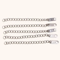 Vijf zilveren roestvrijstalen verlengkettingen met gegraveerde K18-labels voor sieraden - Verlengketting Met Tag-Staal (3MM*5CM) / Staalkleur