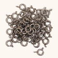 Grootverpakking grijze roestvrijstalen veerringsluitingen voor het maken van sieraden - Veerringsluiting-Staal (6MM) / Staalkleur
