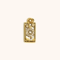 Pendente Tarocchi in acciaio inossidabile placcato oro 18K, design Ruota della Fortuna - La Ruota della Fortuna / Oro-La Ruota