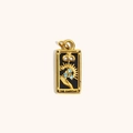 Ciondolo tarocchi Il Mago placcato oro 18K con cristallo blu e smalto nero vintage - Oro-Il Bagatto