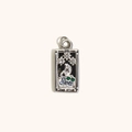 Pendente Tarocchi La Stella in finitura argento con smalto nero e pietre colorate - Acciaio - Stella