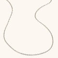 Classic silver stainless steel cable chain necklace for women with high polished finish - Steel