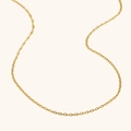 Classic 18K gold plated stainless steel cable chain necklace for women in 1.5mm width - 1.4mm Cable Chain (40+5CM) / 18K Gold