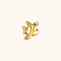 Goldener Tropenfisch-Anhänger mit gelbem und weißem Emaille für Ozean-Schmuck - Weiß Gelb Gestreifter Tropenfisch (N3726_1)