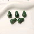 DIY dark green water drop resin beads with malachite texture for jewelry making - Green