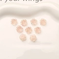 Macro detail of 10mm iridescent pink resin rose flower charms for DIY nail art design - 10mm (1 Piece) / Pink