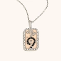 Collier en acier inoxydable plaqué or 18K avec signe du Scorpion et cristaux blancs - Scorpion / Acier
