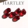 Translucent dark red resin strawberry pendants for DIY earring making and crafts - Dark Red