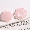 Detail von durchscheinenden rosa Harz-Gardenien-Blütenblättern mit zarter Textur - Weiß Rosa