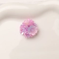 Pink and purple woven flower charm with colorful beads for DIY clog shoe decoration - Purple Flower Cluster (3#)