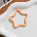 Detail of star-shaped macaron alloy spring clasp for DIY keychain accessories - Nude