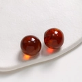 Cabochon in resina ambra scuro da 20mm con venature a inchiostro per gioielli DIY - Ambra