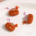 Charmants desserts citrouille en résine pour boucles d'oreilles DIY et accessoires cheveux - Marron