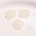 Three-piece set of translucent creamy white square resin charms for DIY jewelry making - Jelly White