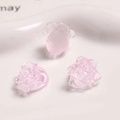 Dettaglio macro di rosa in resina rosa chiaro per gioielli fai-da-te e accessori per capelli - Rosa Chiaro Trasparente