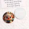 Vue détaillée de patchs ronds en acrylique avec motif de cochon pour accessoires DIY - Zodiaque Cochon (B53-4-26-27)