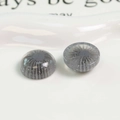 Cabochon in resina grigia glitterata con strisce radiali per gioielli fai-da-te - Grigio