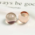 Patch en résine de gelée pêche transparente pour épingles à cheveux et boucles d'oreilles - Orange Clair