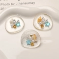 DIY resin accessories with sea shells pearls and stars for phone case and shoes - Blue Starry Sky (B42-2-10-12) / Blue