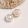 Close-up of pearl white high-waisted round bead accessories with smooth glossy finish - 1 Piece / White