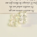 Close-up of transparent resin gummy bear charms for DIY jewelry and accessories - Half Drilled / White