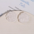 Detail von perlweißem Rosen-Anhänger aus Harz für DIY Schmuck-Zubehör und Basteln - Weiß