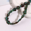 Detalle de cuenta de tortuga con textura de pintura al óleo para joyería DIY - Jaspeado Verde Azulado Marrón (N.º 9)
