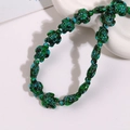 Detalle de cuentas de tortuga marina con texturas de mármol verde y azul para joyería DIY - Mármol Verde Azul Mar (N.º 13)