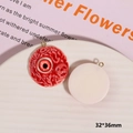 Detailed view of scary eyeball pendant with skull accent for DIY jewelry making - Brain Pattern Eyeball Skull (No. 3)