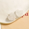 DIY red crystal heart charms with gold loops for earrings and craft accessories - White