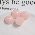 Primer plano de cuentas redondas de resina rosa de 16mm con textura de gelatina - Rosa