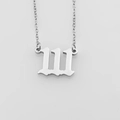 Silberne Edelstahlkette mit gotischem 111 Engelszahl Anhänger Design für Damen - Stahlfarbe 111