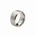 9,8mm matter Titanstahlring mit gebürsteter Oberfläche und polierter Innenseite für Herren - US 7 / Stahlfarben