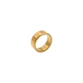 Minimalistischer breiter Ring aus goldfarbenem Titanstahl mit gebürsteter Oberfläche für Damen - US 10 / Gold