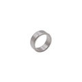 Polierter Ring aus silberfarbenem Titanstahl mit minimalistischem flachem Design - US 10 / Stahlfarben
