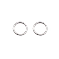 Paire d'anneaux de nez et boucles d'oreilles en titane argenté poli sans couture - Style à charnière (1,2 mm x 10 mm)