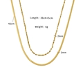 Zweilagige 316L Edelstahl Halskette in Gold mit Schlangen- und Kordelkette - Gold