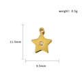 Detail mit Maßen von 11,5 mm x 9,5 mm für einen Sternanhänger mit Kristallzentrum - Pentagramm