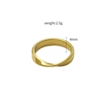 Minimalistischer Mobius-Ring aus goldenem Titanstahl, 4 mm Breite und 2,5 g Gewicht - US 5 / Gold