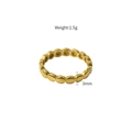 Minimalistischer 18K vergoldeter Titanring mit 3mm ovalem Gliederdesign für Damen - US 5 / Gold