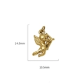 Misure del ciondolo Cupido dorato che mostrano 14,5 mm di altezza e 10,5 mm di larghezza - Cupido (PJ-00018)