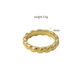 Goldener 316L Edelstahlring im geflochtenen Design mit 4mm Breite und 3,5g Gewicht - US 6 / Gold