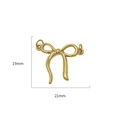 Vista dettagliata del ciondolo a fiocco dorato 19mm x 21mm con finitura in metallo - Fiocco (PJ-00018)