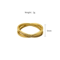 Eleganter 316 Edelstahl Kreuzring für Damen mit Zirkonia-Einlage 5mm Breite Gold - US 5 / Gold