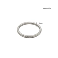 Minimalistischer Silberring mit drei Zirkonia-Steinen und 2mm schmaler Ringschiene - Größe 5 / Stahlfarben