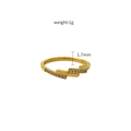 Goldener mehrlagiger Zirkonia-Ring aus 316 Edelstahl mit geschichtetem Design für Damen - US 5 / Gold