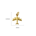 Gold airplane puzzle pendant necklace charm in minimalist stainless steel for men and women - Airplane